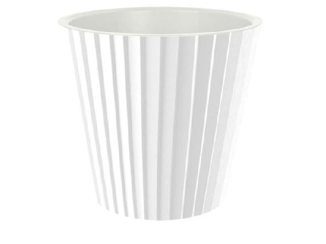 Горшок для цветов InGreen Sand  D320мм, 15,8л c дренажной вставкой, на колесиках белый